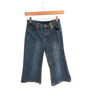 Vintage Y2K Mary-Kate and Ashley Denim Capri Jeans Girls 12 – Rainbow Belt Loops
